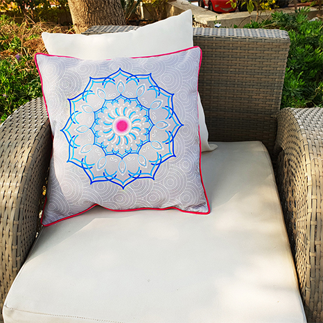 Colored Mandala Cushion